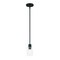 Designers Fountain Cedar Lane 60 Watt 1 Light Matte Black Pendant with Clear Etched Glass Shade D236M-4P-MB - alternate 1